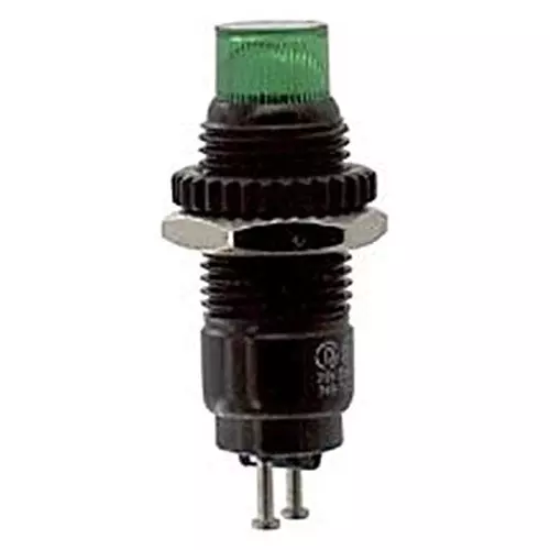 DIALIGHT PANEL MOUNT INDICATOR, LED, 9.53MM, GREEN, 5V, 249-7968-3332-504F.