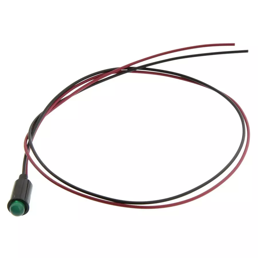 DIALIGHT LED PANEL INDICATOR, 6.35MM, GRN, 12VDC, 559-0203-027F