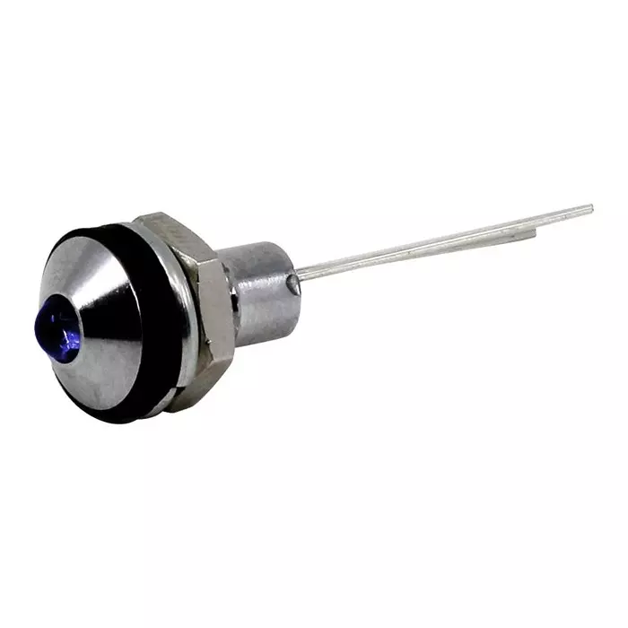 VCC LED PANEL INDICATOR, 6MM, BLU, 12VDC, CD-0-8711-9909-I