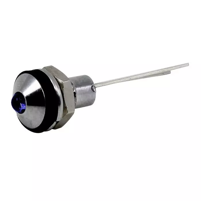 VCC LED PANEL INDICATOR, 6MM, BLU, 28VDC, CD-0-8711-9933-I