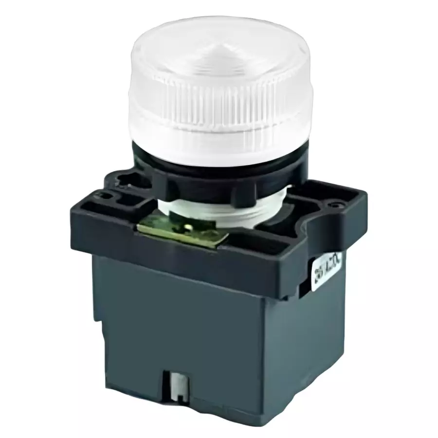 C&S Electric LED Type Pilot Lamp White 220 V DC 22.5 mm Mounting Dia, RCP2-BVL71
