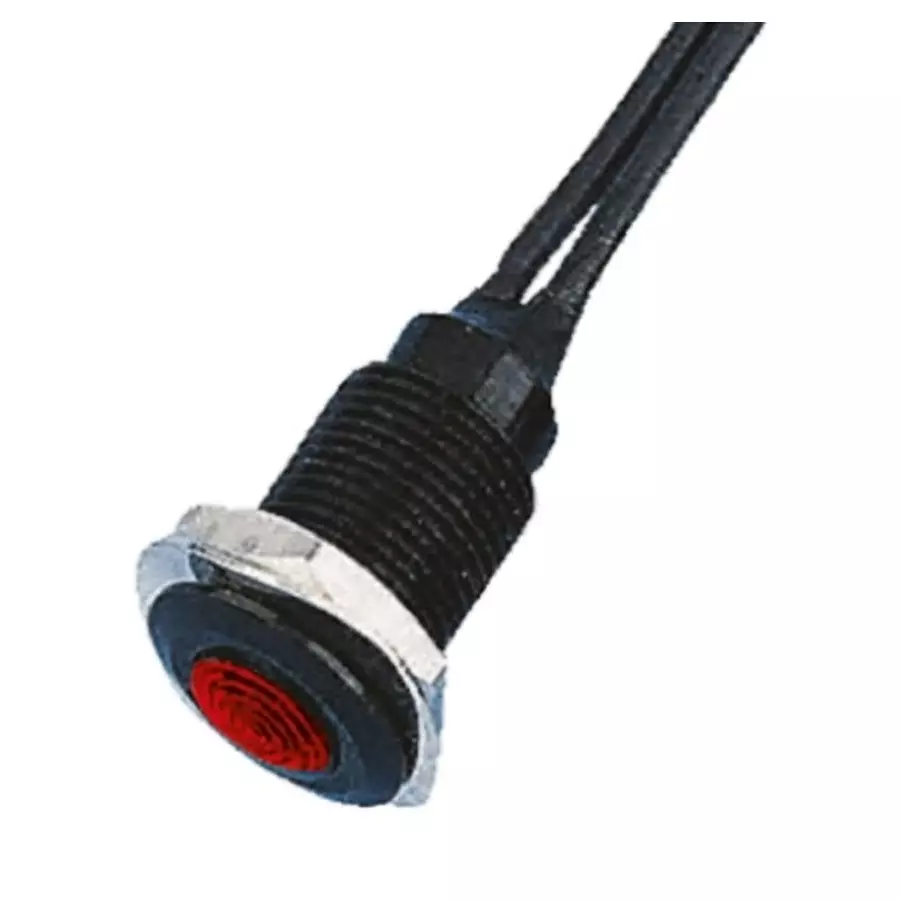 Oxley Red Panel Mount Indicator, 110V ac, 10.2 mm Mounting Hole Size, Lead Wires Termination, IP66, OXL/CLH/100/110/FL30/AL