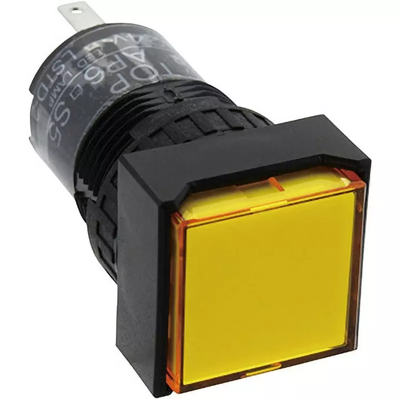 IDEC Ap6S Series Small Indicator Light (Square) Soldering tab 110 terminal Yellow, AP6QS54Y