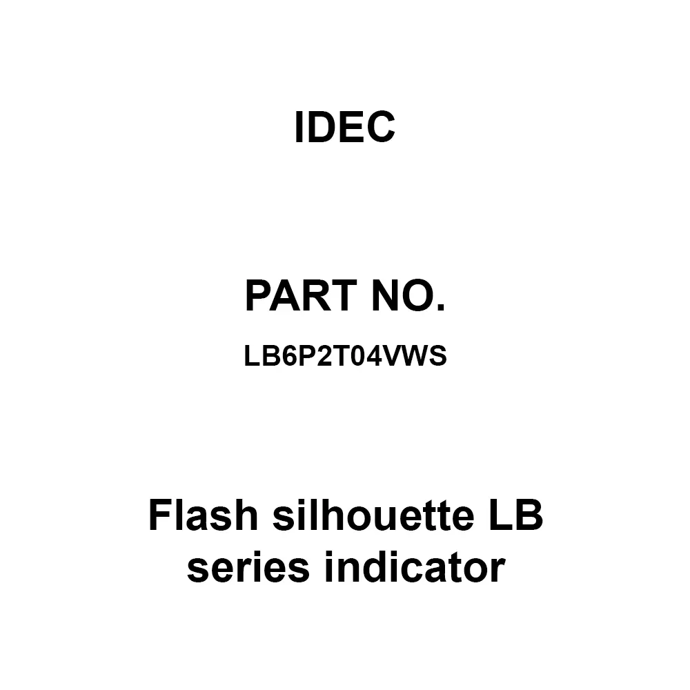 IDEC Flash silhouette LB Series indicator 18.2 mm Blue, LB6P2T04VWS