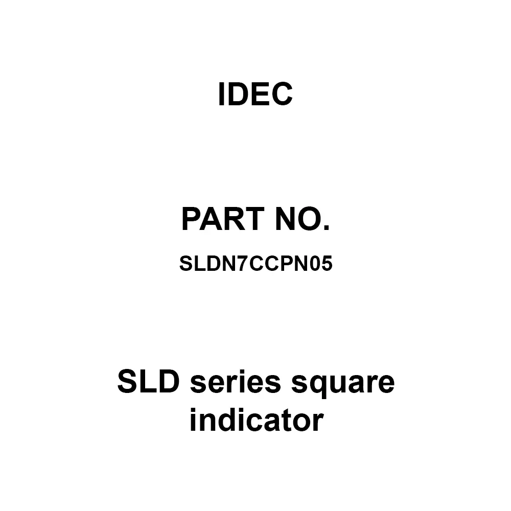 IDEC SLD Series square indicator Color Board Acrylic Resin, SLDN7CCPN05 (Pack of 5 Pcs)