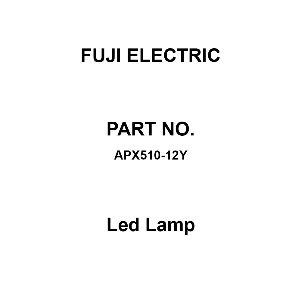 Fuji Electric Led Lamp Yellow Light Colour, APX510-12Y