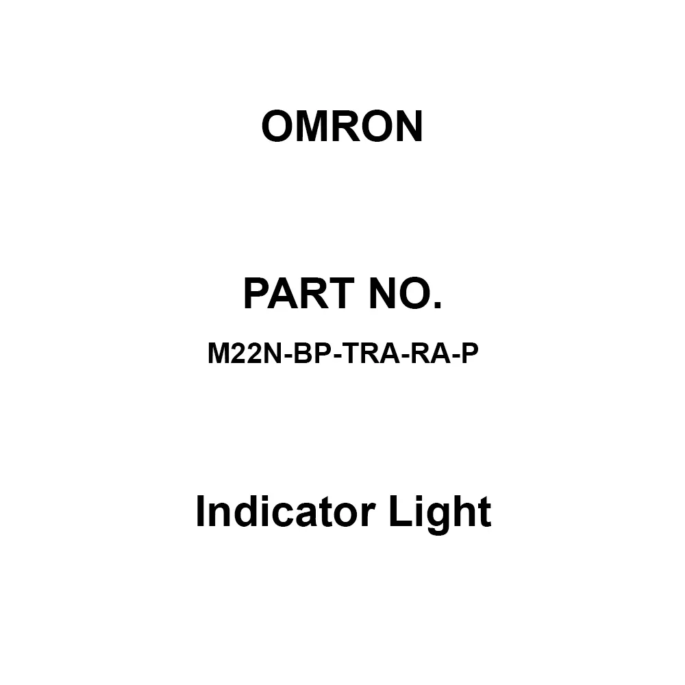 Omron Indicator Light AC/DC 6 V Red, M22N-BP-TRA-RA-P