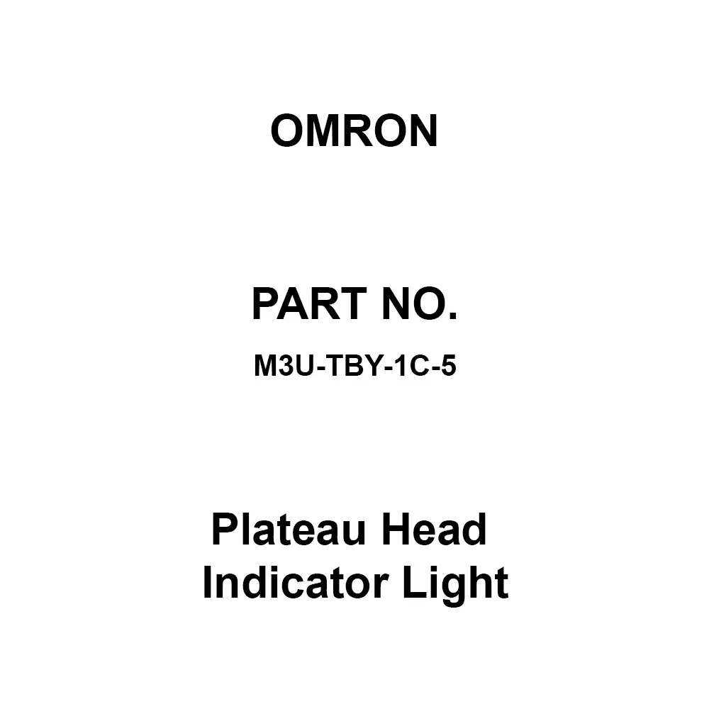 Omron Plateau Head Indicator Light Round Shape IP65 DC 5 Flange: Black, M3U Series