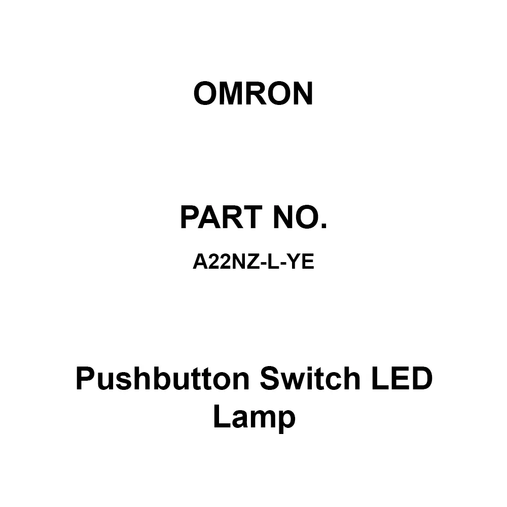 Omron Pushbutton Switch LED Lamp Yellow Illuminated Color, A22NZ-L-YE