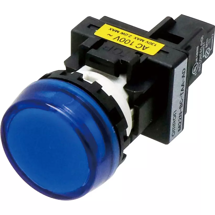 Omron Screw Terminal Indicator Light Round Body Φ22 mm Blue, M22N-BC-TAA-AD