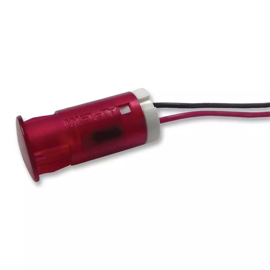 APEM INDICATOR, LED PANEL MNT, 12MM, RED, QS123XXR24
