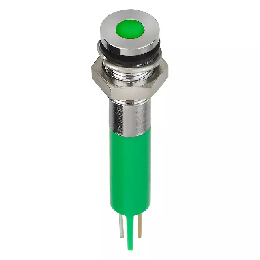 APEM LED INDICATOR, PANEL, 6MM, GREEN, 24VDC, Q6F1CXXG24E