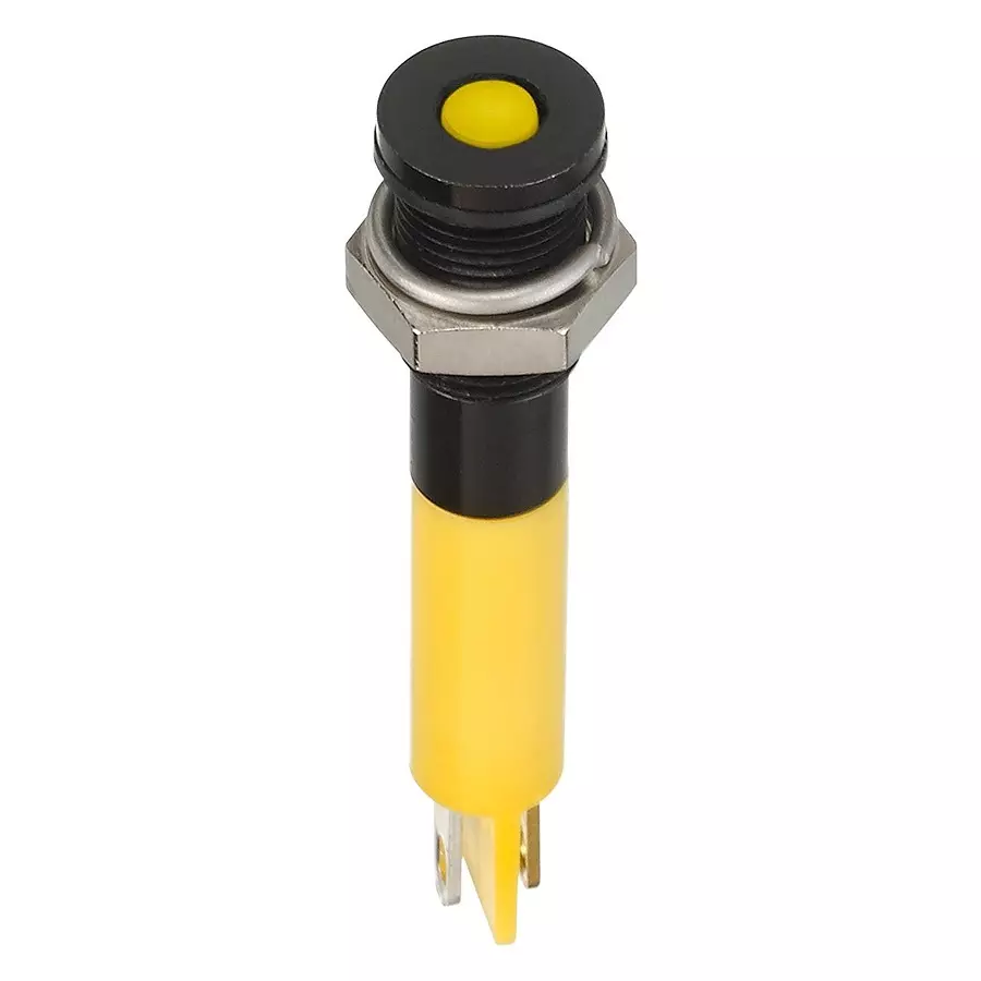 APEM LED INDICATOR, PANEL, 6MM, YELLOW, 12VDC, Q6F1BXXY12E