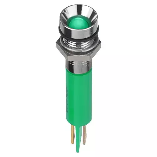 APEM LED INDICATOR, PANEL, 8MM, GREEN, 24VDC, Q8R1CXXG24E