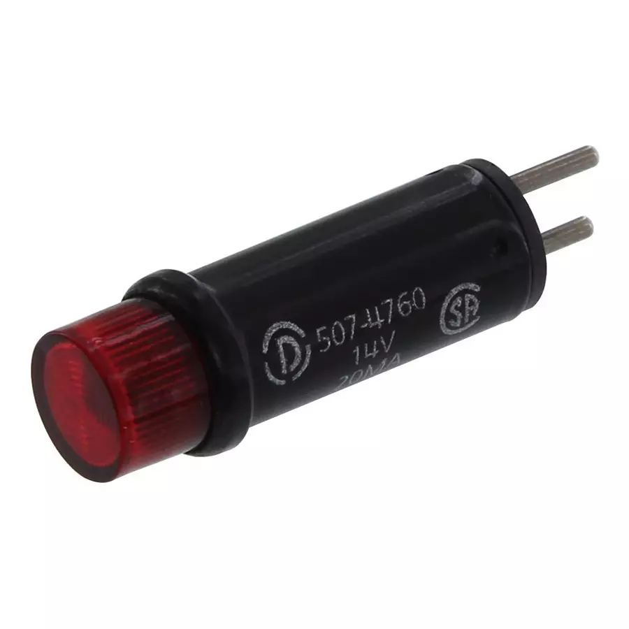 DIALIGHT PANEL MOUNT INDICATOR, LED, 30.15MM, RED, 14V, 507-4760-3331-500F
