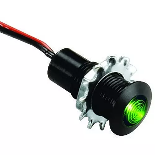 VCC PANEL MOUNT INDICATOR, LED, 10.1MM, GREEN, 1.9V, CNX"480"1"GTP"12