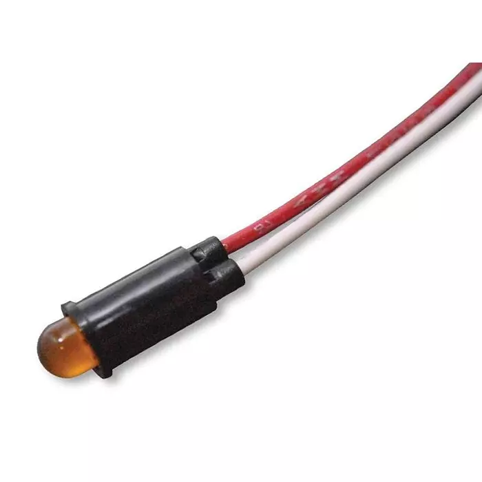 VCC PANEL MOUNT INDICATOR, LED, 6.35MM, AMBER, 12V, 5102H3-12V