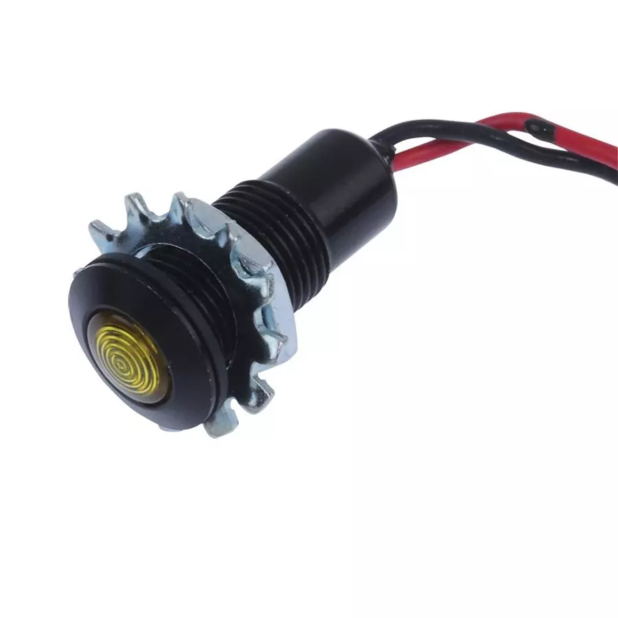 VCC PANEL MOUNT INDICATOR, LED, 10.1MM, YELLOW, 1.9V, CNX_482_1_YTP_12