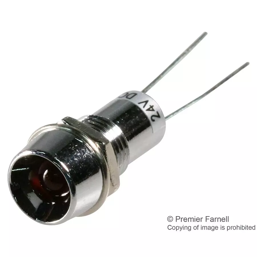 VCC PANEL INDICATOR, 8MM, RED, 24VDC, L65DR24L
