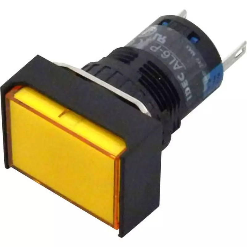IDEC Rectangular Pilot Lights A6 Series Solder terminal Yellow, AL6H-P4Y