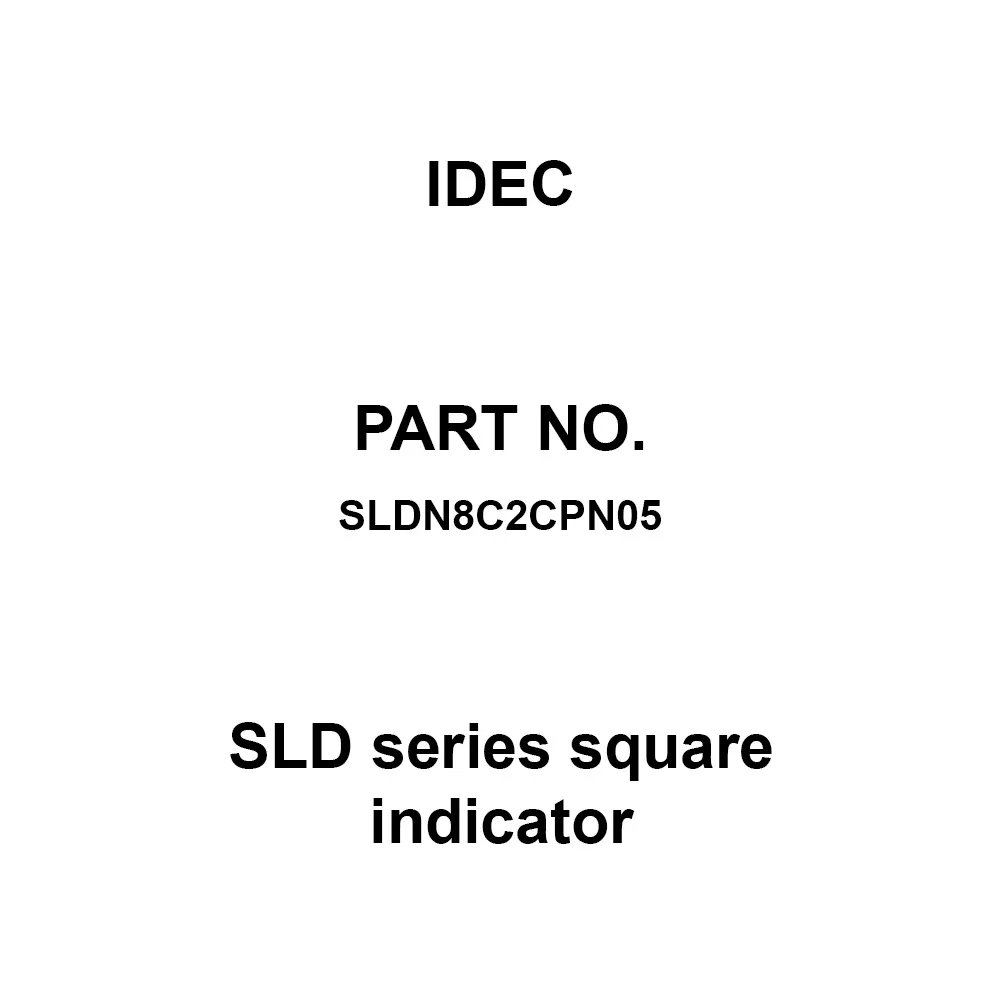 IDEC SLD Series square indicator Color Board Acrylic Resin, SLDN8C2CPN05 (Pack of 5 Pcs)