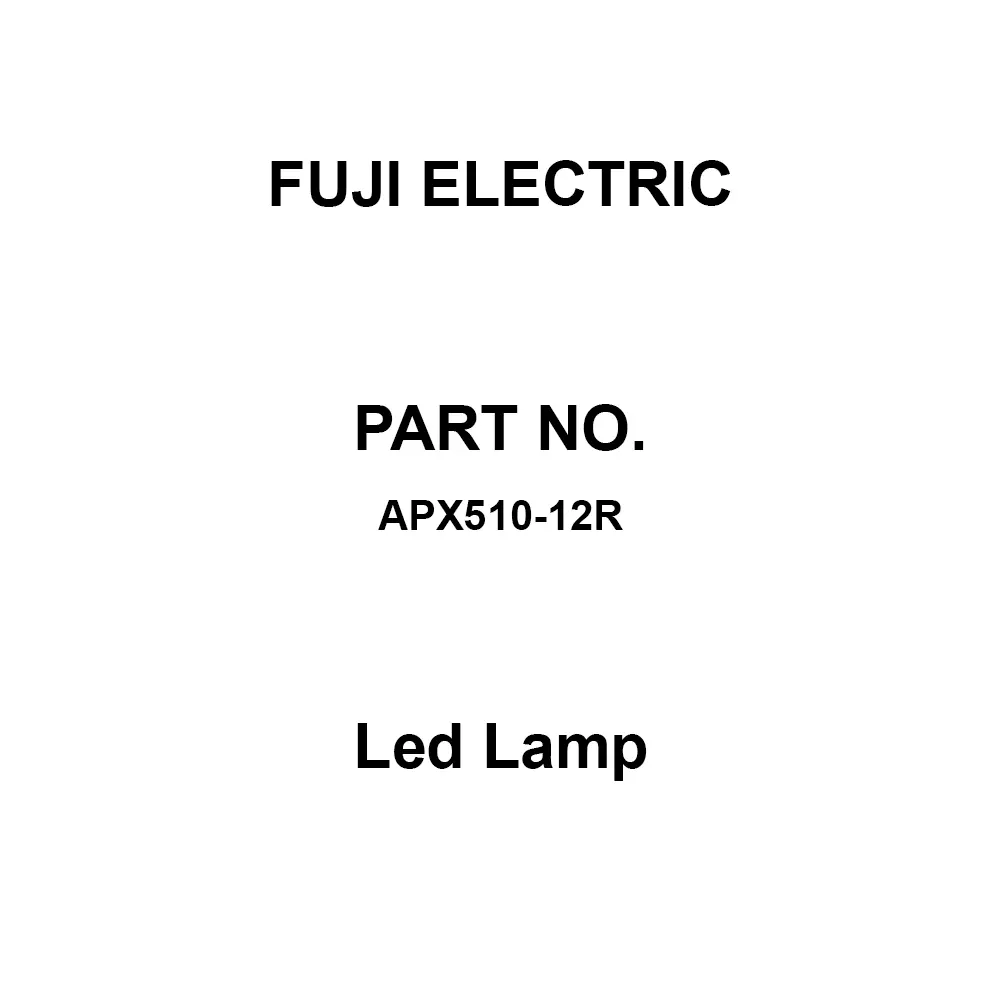 Fuji Electric Led Lamp Red Light Colour, APX510-12R