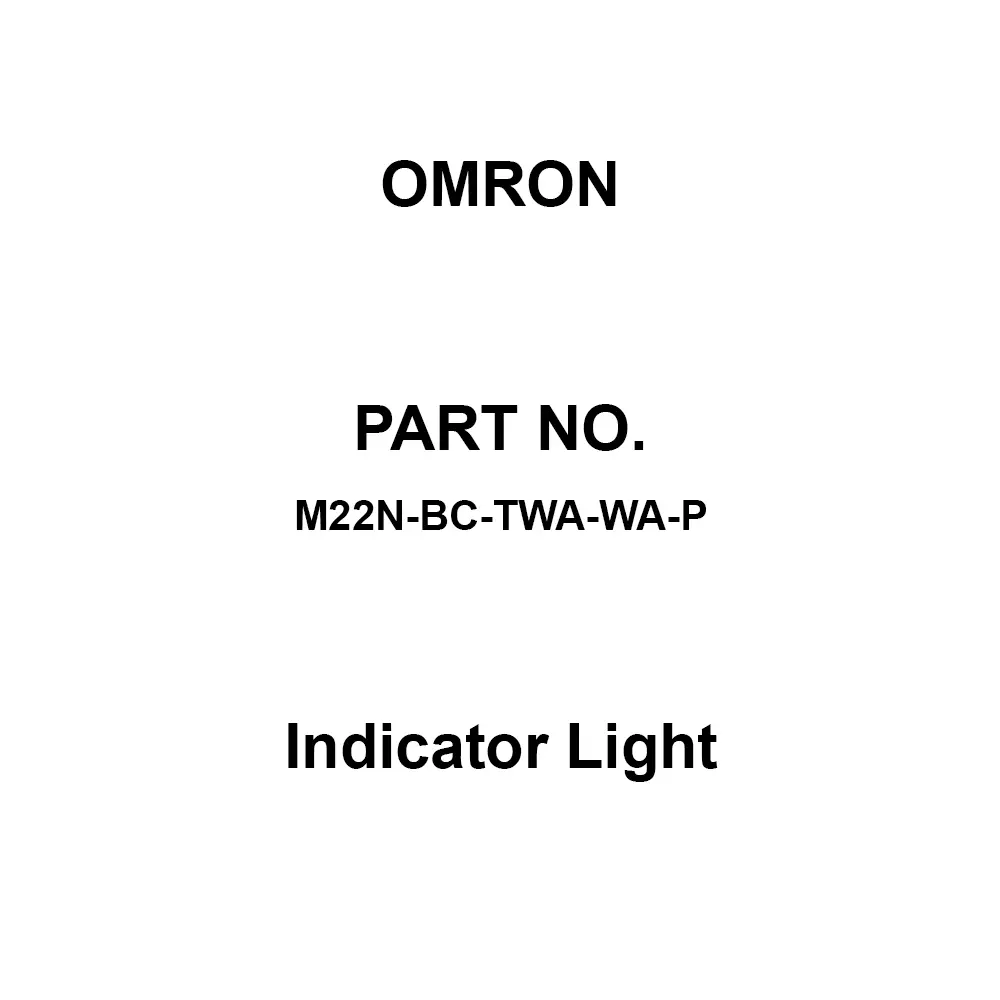 Omron Indicator Light AC/DC 6 V White, M22N-BC-TWA-WA-P
