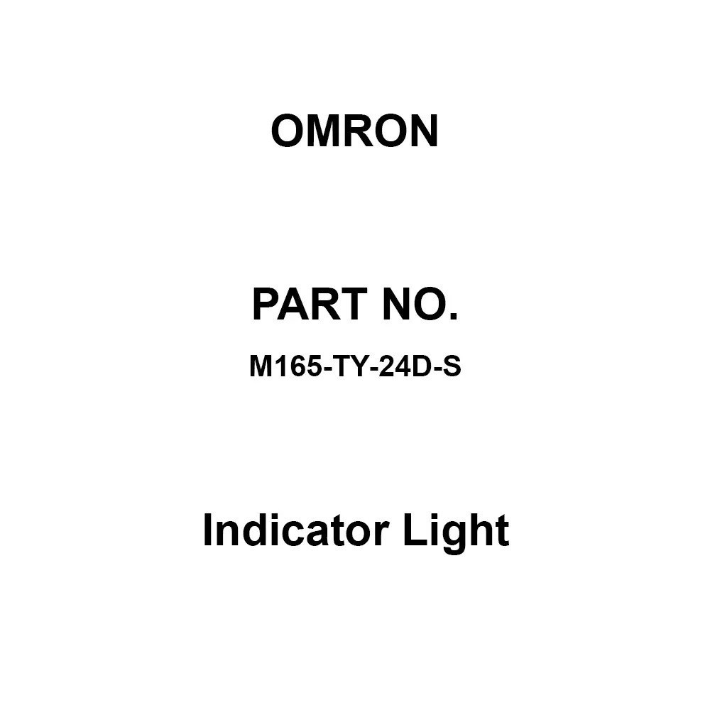 Omron Indicator Light AC/DC 24 V Rated Voltage, M165-TY-24D-S