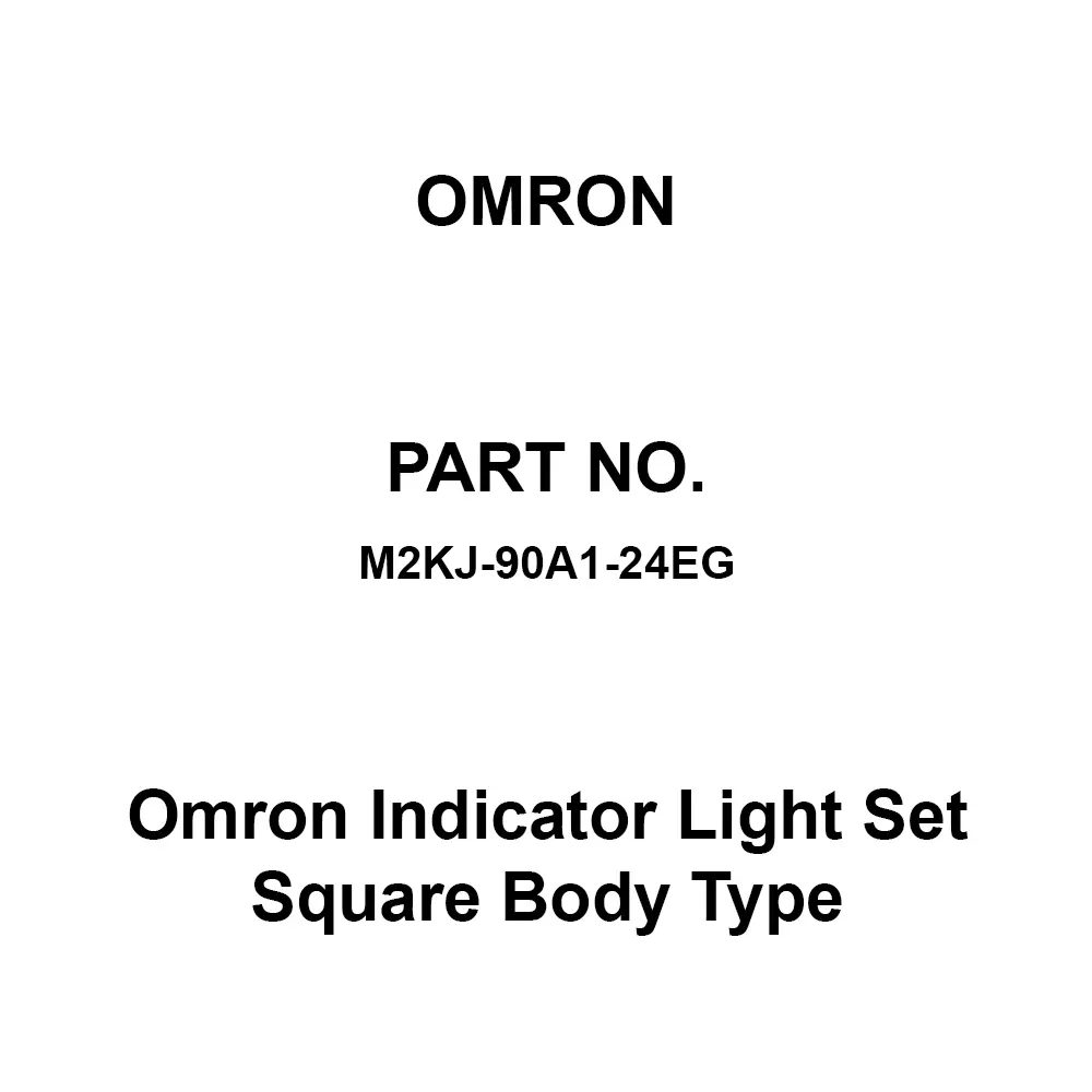 Omron Omron Indicator Light Set Square Body Type Green Illuminated Color, M2KJ-90A1-24EG