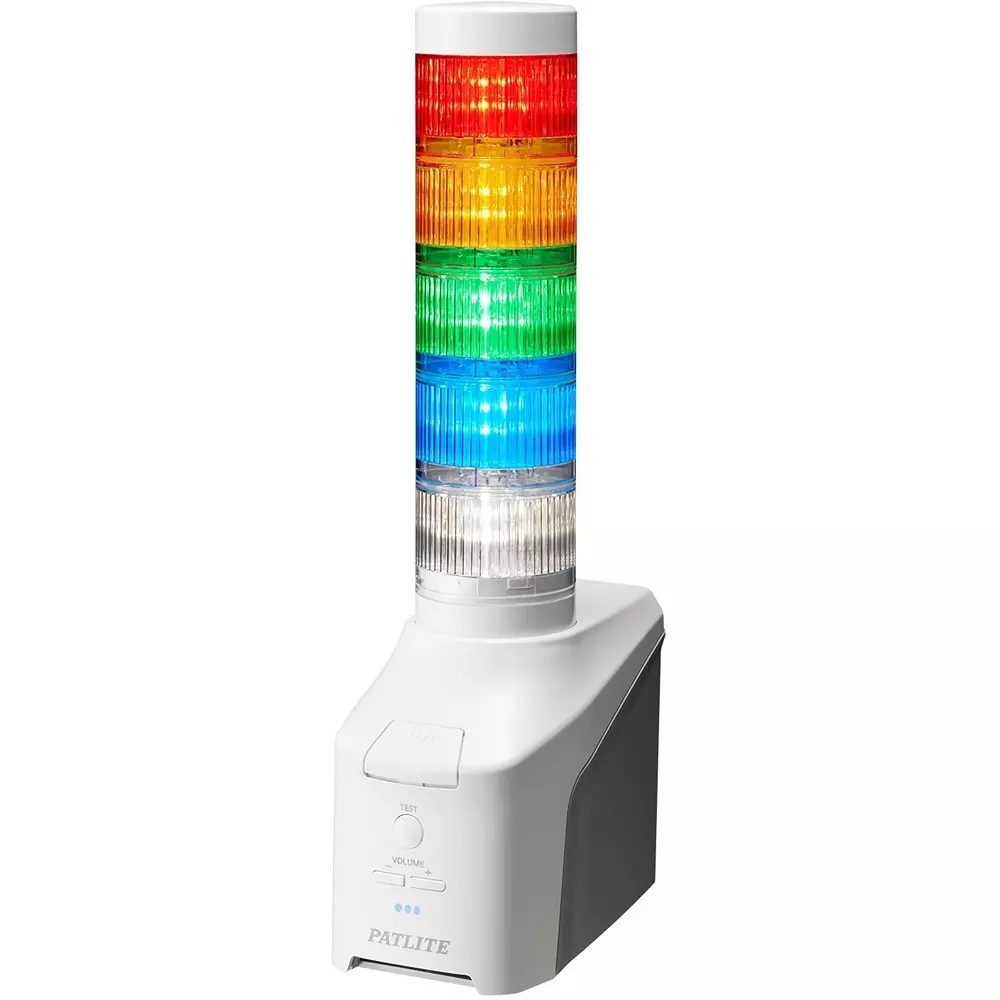PATLITE Network Control Signal Light AC 100 to 240, NHB6-5-RYGBC