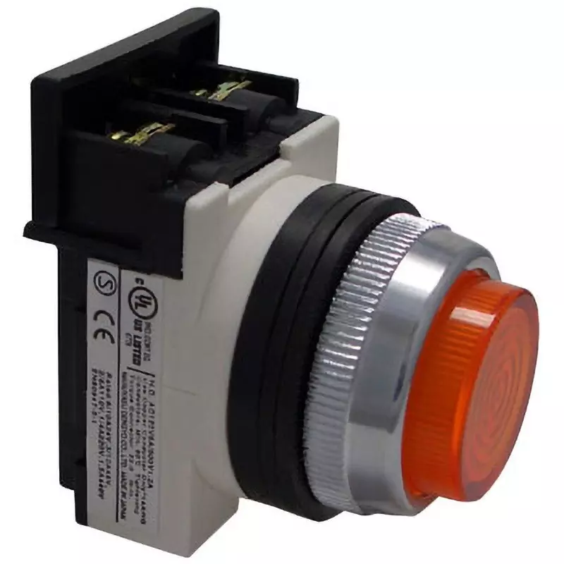MARUYASU DENGYO Pilot Light AC/DC 24 V Rated Voltage Round Orange, A25ILAF24O