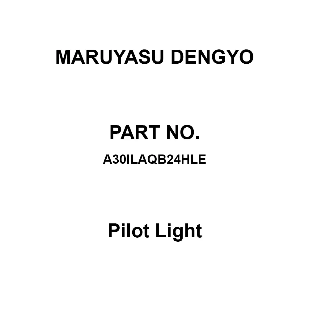 MARUYASU DENGYO Pilot Light AC/DC 24 V Rated Voltage Long angle Blue, A30ILAQB24HLE