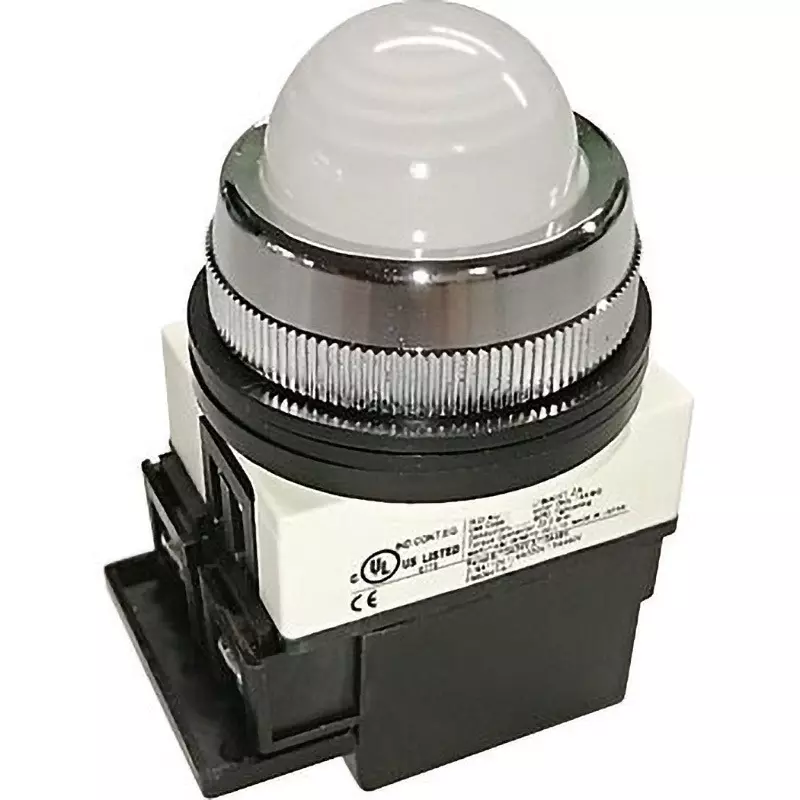 MARUYASU DENGYO Pilot Light 200/220 V Rated Voltage Round White, A30ILT200WLE