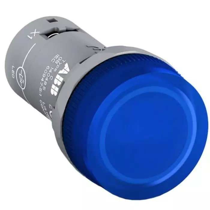 ABB CL, Panel Mount Blue Pilot Light, 22.5mm Cutout, IP66, Round, 230V, 1SFA619402R1004 CL-100L