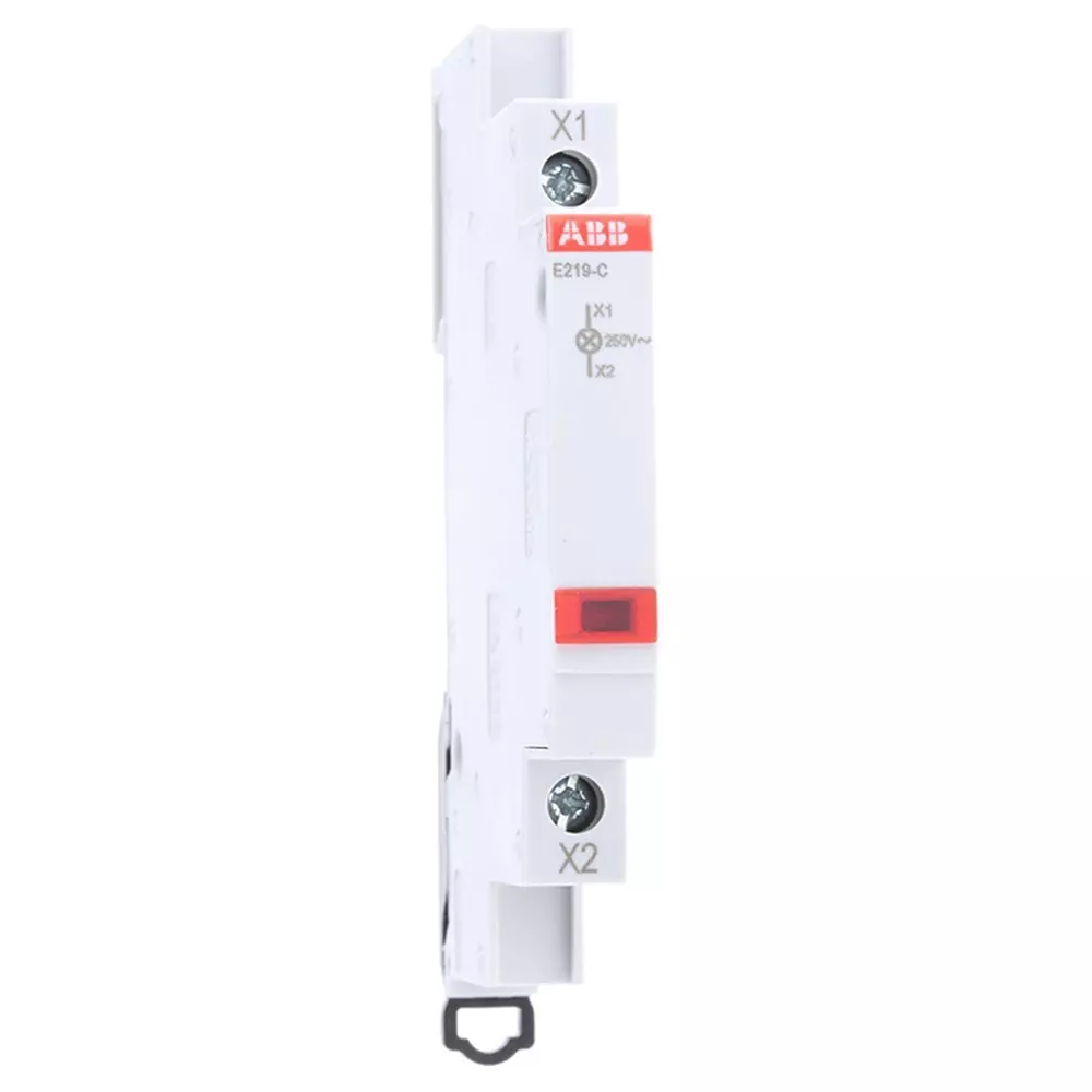 ABB E219 Red LED Indicator, IP20, 250 V AC, 2CCA703401R0001E219-C