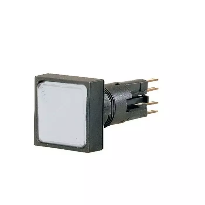 EATON Panel Mount White LED Indicator, 16 mm Cutout, IP65, Square, 090405 Q25LH-WS/WB