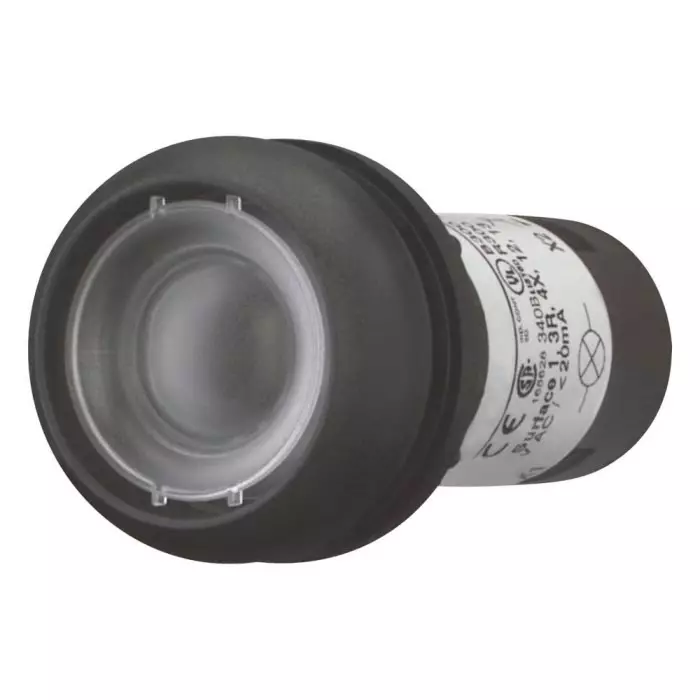 EATON Panel Mount Blue LED Push Button, 22.5 mm Cutout, IP67, IP69K, Dome, 121689 C22S-DL-XB-K10-24