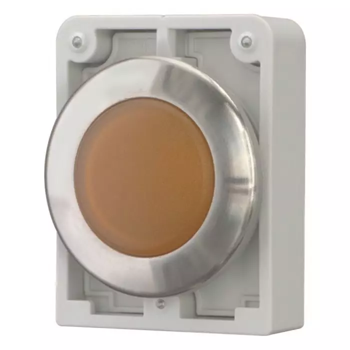 EATON Panel Mount Orange LED Indicator, 30 mm Cutout, IP67, IP69K, Round, 188047 M30I-FL-A