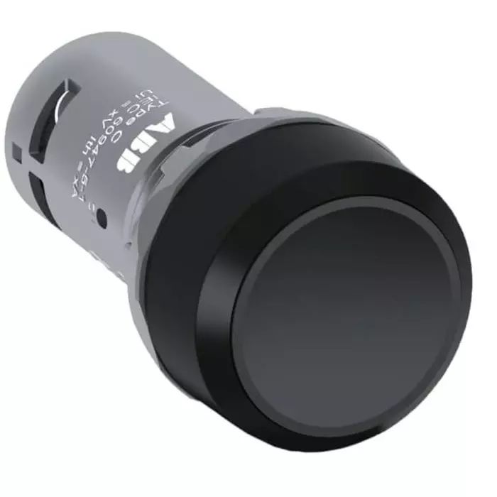 ABB 1SFA61 Black Push Button, IP66, IP67, Round, 300V, 840006