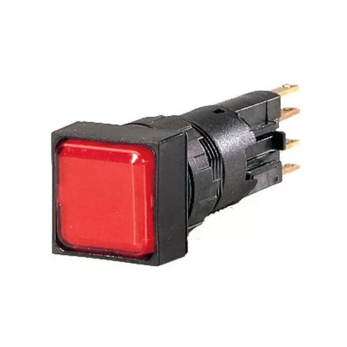 EATON Panel Mount Red LED Indicator, 16 mm Cutout, IP65, Square, 089104 Q25LF-RT/WB