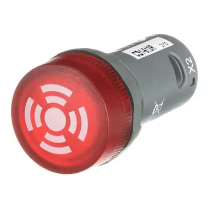 ABB Compact, Panel Mount Red LED Buzzer, 22mm Cutout, Round, 230V, 1SFA619600R6131CB1-613R