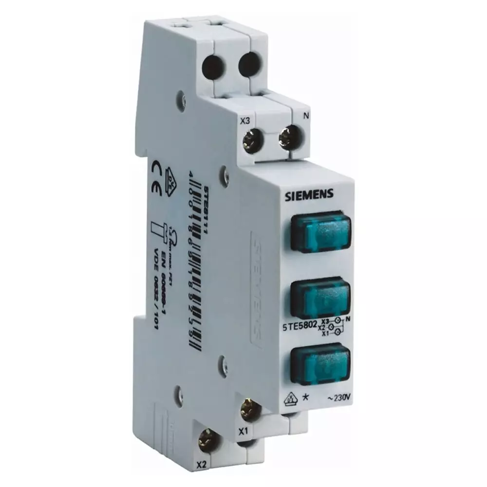 Siemens Red/Green Indicator, IP20, Square, 230 V AC, 5TE5801