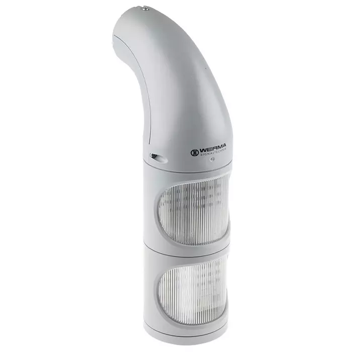 Werma Signal Tower 894 Series Clear 2 Lights 115-230 V AC Tube Wall Mount, 894.160.68