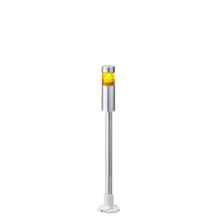 Patlite LR4 Series Coloured Signal Tower 1 Lights 24 V DC Pole Mount, LR4-102PJNU-Y