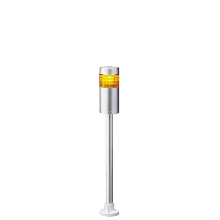 Patlite LR6 Series Yellow Signal Tower 1 Lights 24 V DC Pole Mount, LR6-102PJNU-Y