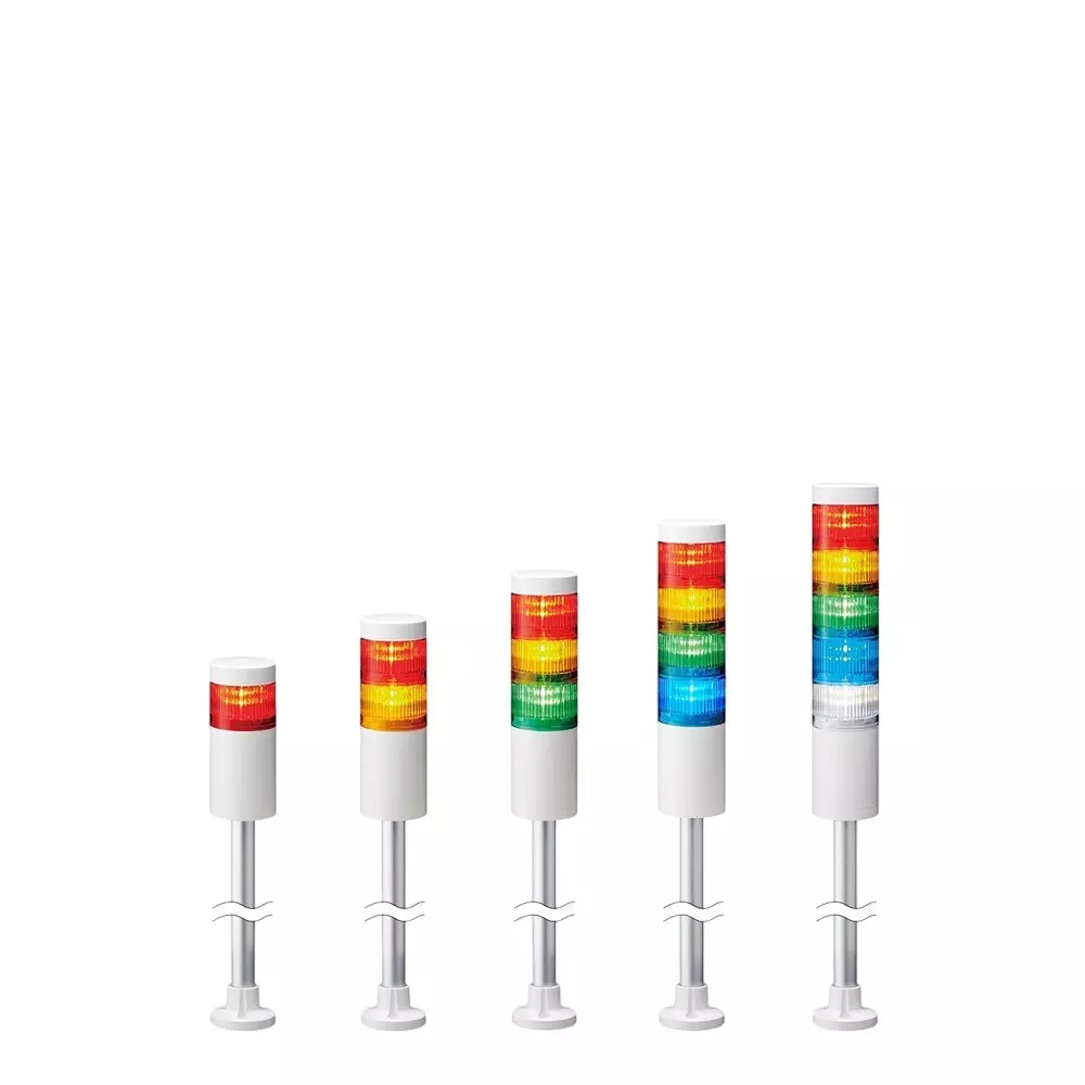 PATLITE LED Stacked Signal Light DC 24 V Rated Voltage, LR6-302PJBW-BYG