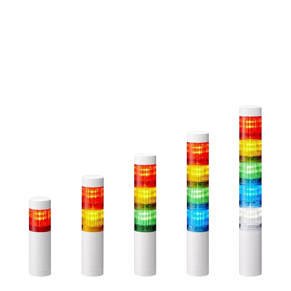 PATLITE LED Stacked Signal Light DC 24 V Rated Voltage, LR4-402WJBW-RGBC