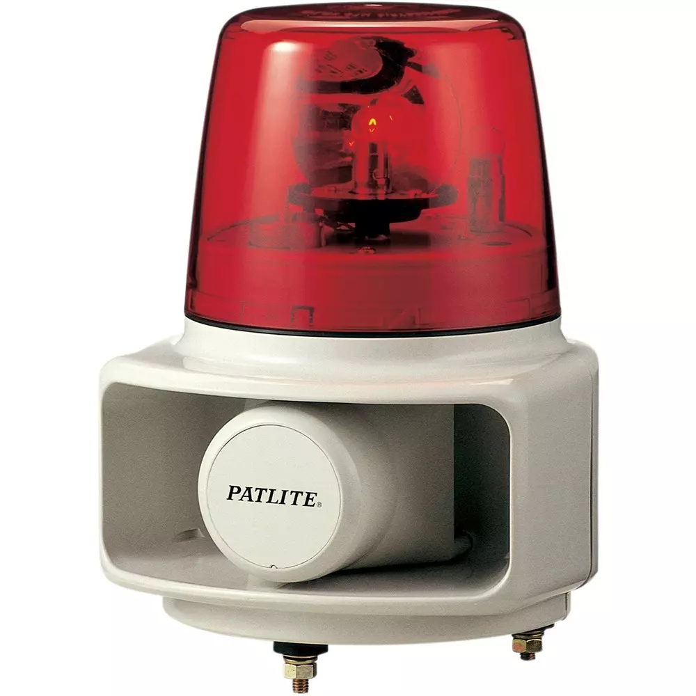 PATLITE Horn Speaker Integrated Multi Electronic Sound Revolving Light AC200 Red, RT-200C-R