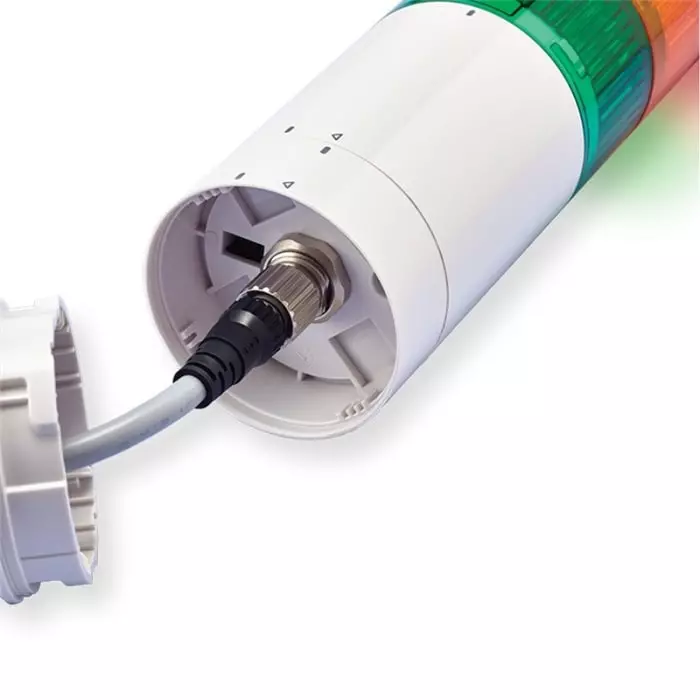 Patlite LR Series Multicolour Signal Tower 3 Lights 24 V DC Direct Mount, LR6-302WMNW-RYG+FB295