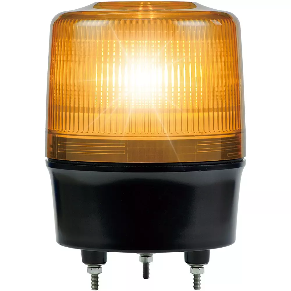 Nikkei LED Rotating Light 100 to 200 V AC Input Power Yellow, VK12R-200WY